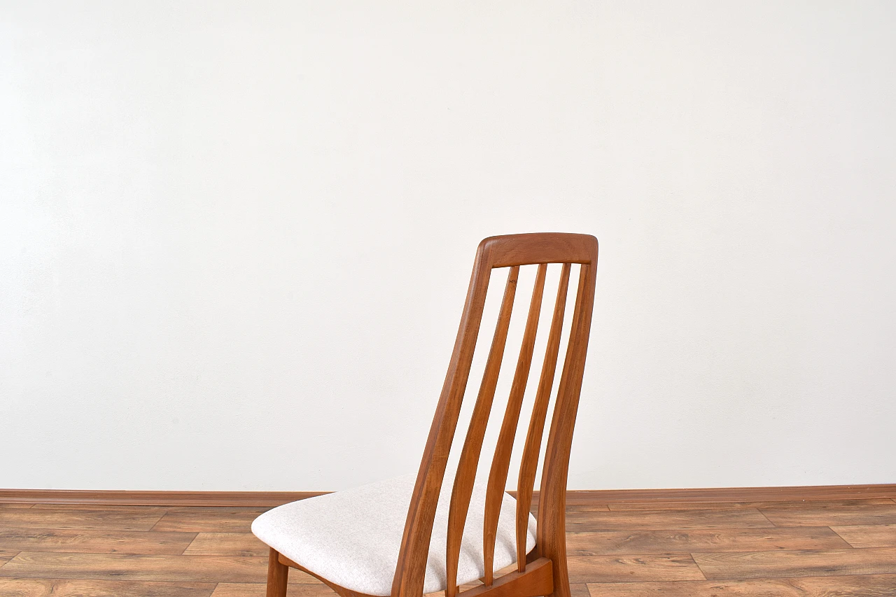 Six Eva teak chairs by Niels Koefoed for Koefoeds Hornslet, 1960s 12