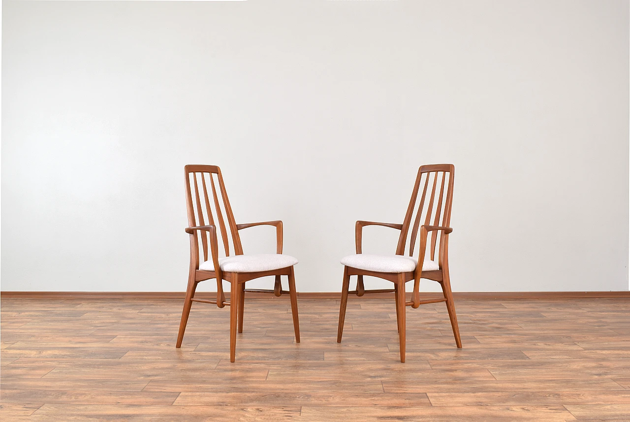 Pair of Eva armchairs by N. Koefoed for Koefoeds Hornslet, 1960s 1