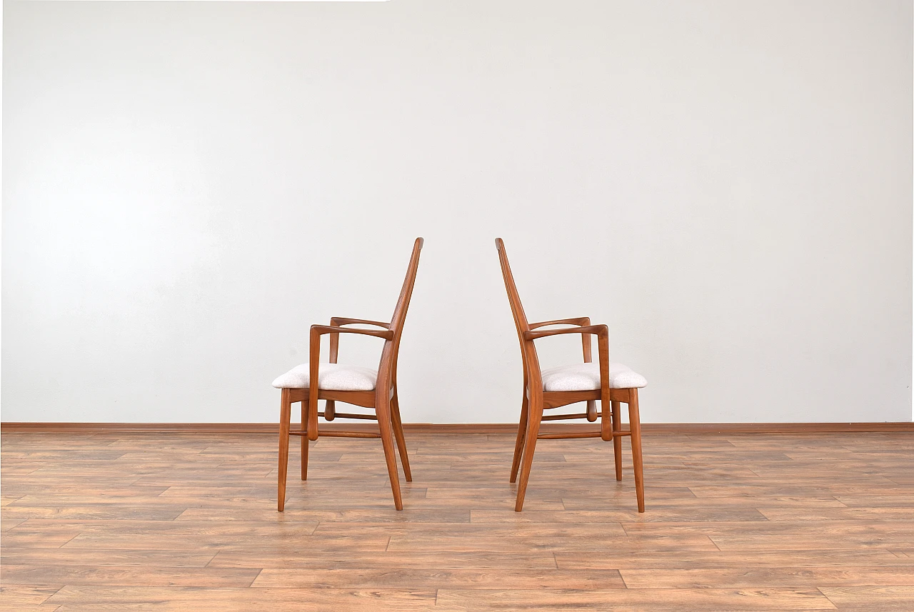 Pair of Eva armchairs by N. Koefoed for Koefoeds Hornslet, 1960s 3