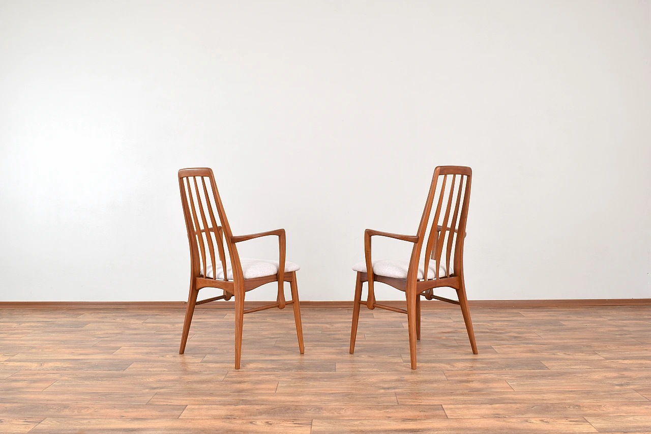 Pair of Eva armchairs by N. Koefoed for Koefoeds Hornslet, 1960s 4