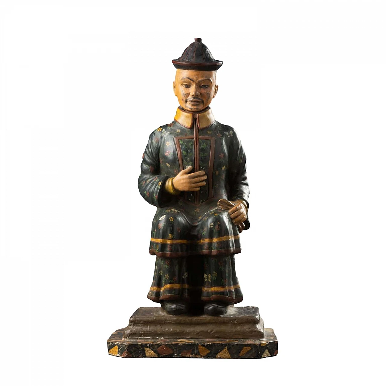 Magot, scultura in terracotta policroma, XIX secolo 1