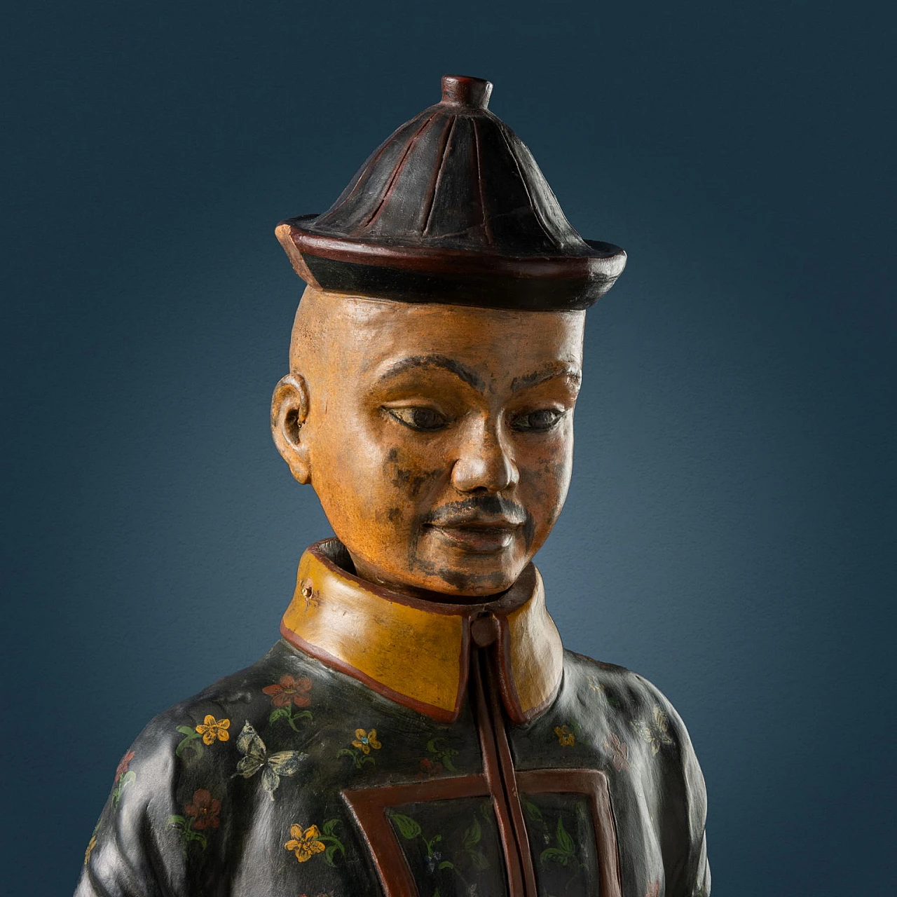 Magot, scultura in terracotta policroma, XIX secolo 4