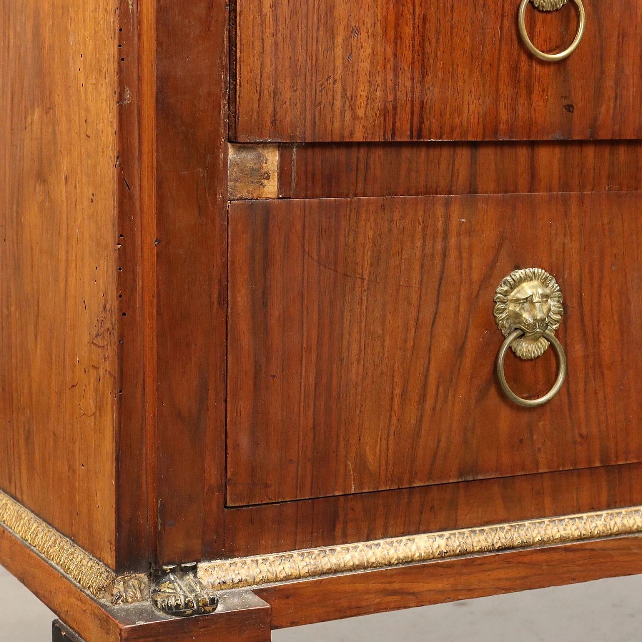 Pair of walnut and poplar dresser with marble top, 19th century 9