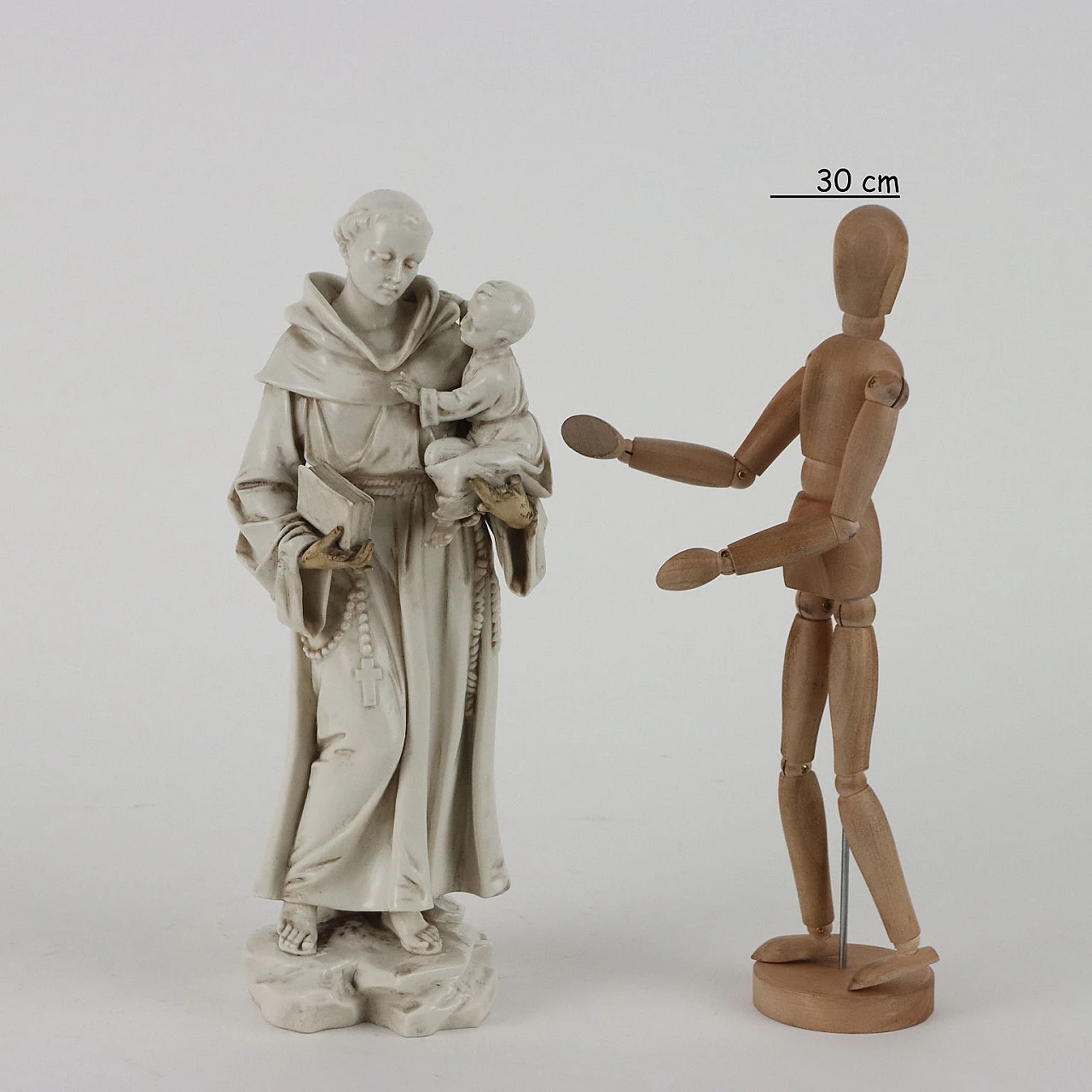 Scultura di Sant'Antonio da Padova in porcellana di Capodimonte, metà '800 2