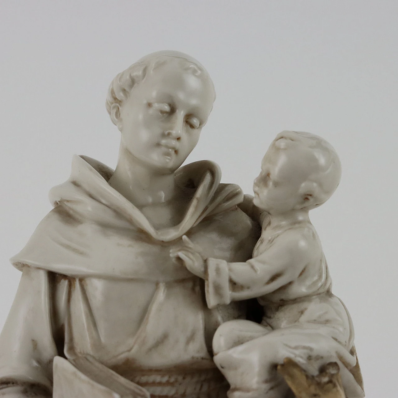 Scultura di Sant'Antonio da Padova in porcellana di Capodimonte, metà '800 3