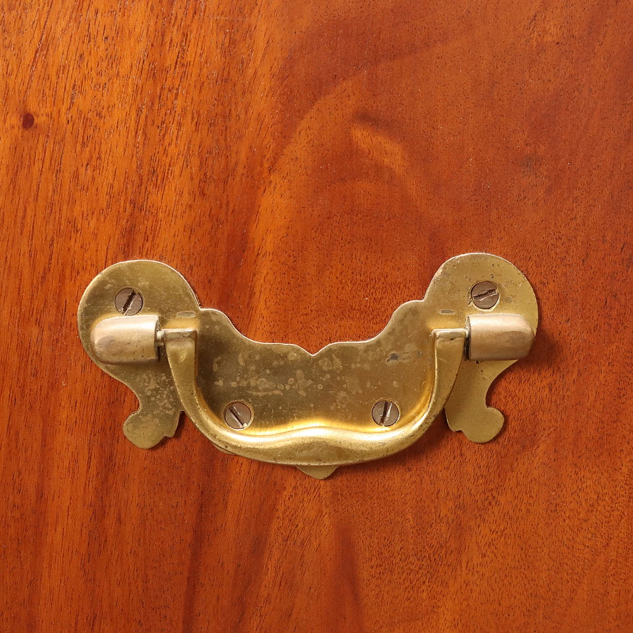 Scrittoio stile Marina inglese in legno, marocchino e ottone 7