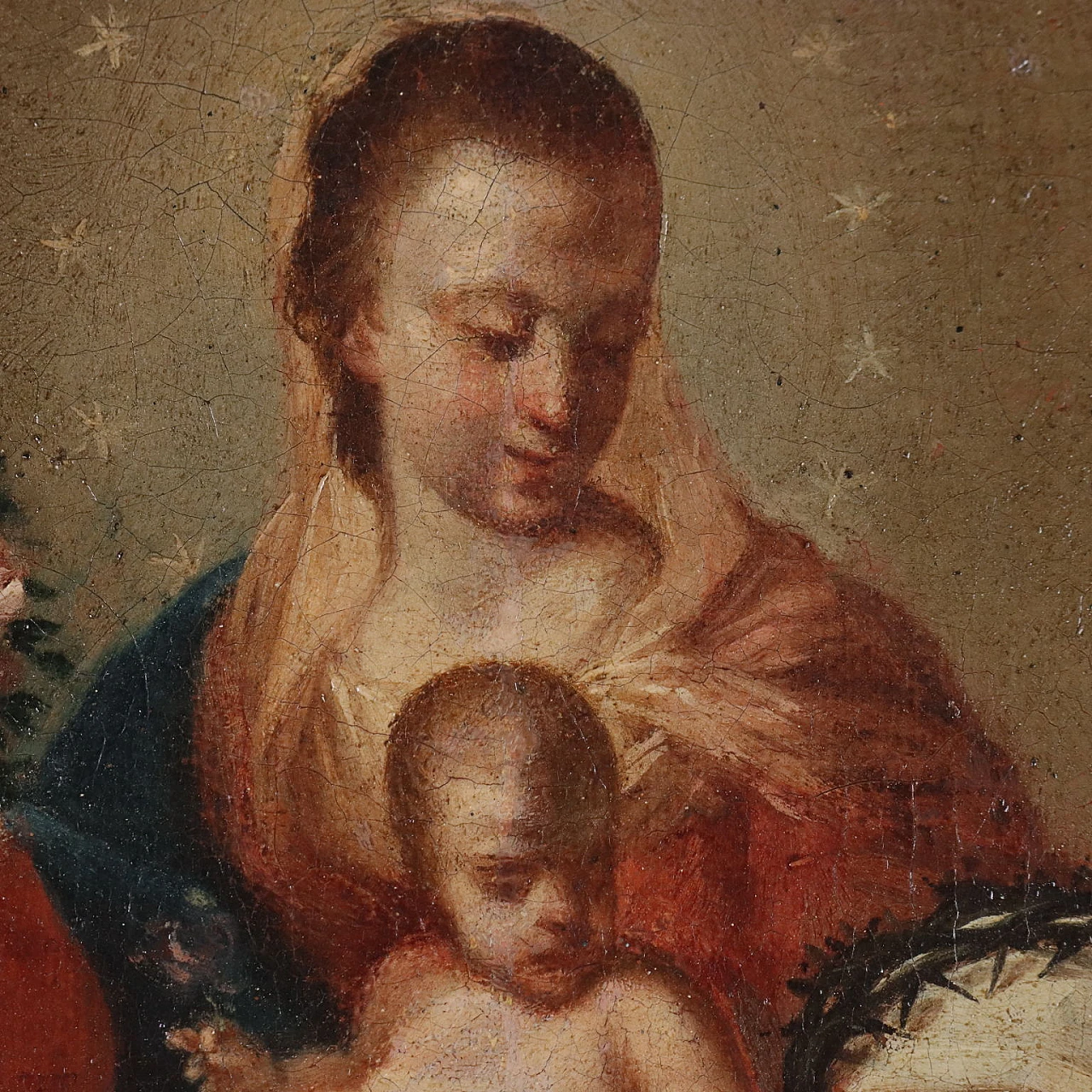 Madonna & Child with Saint Catherine, oil on canvas, 17th century 4