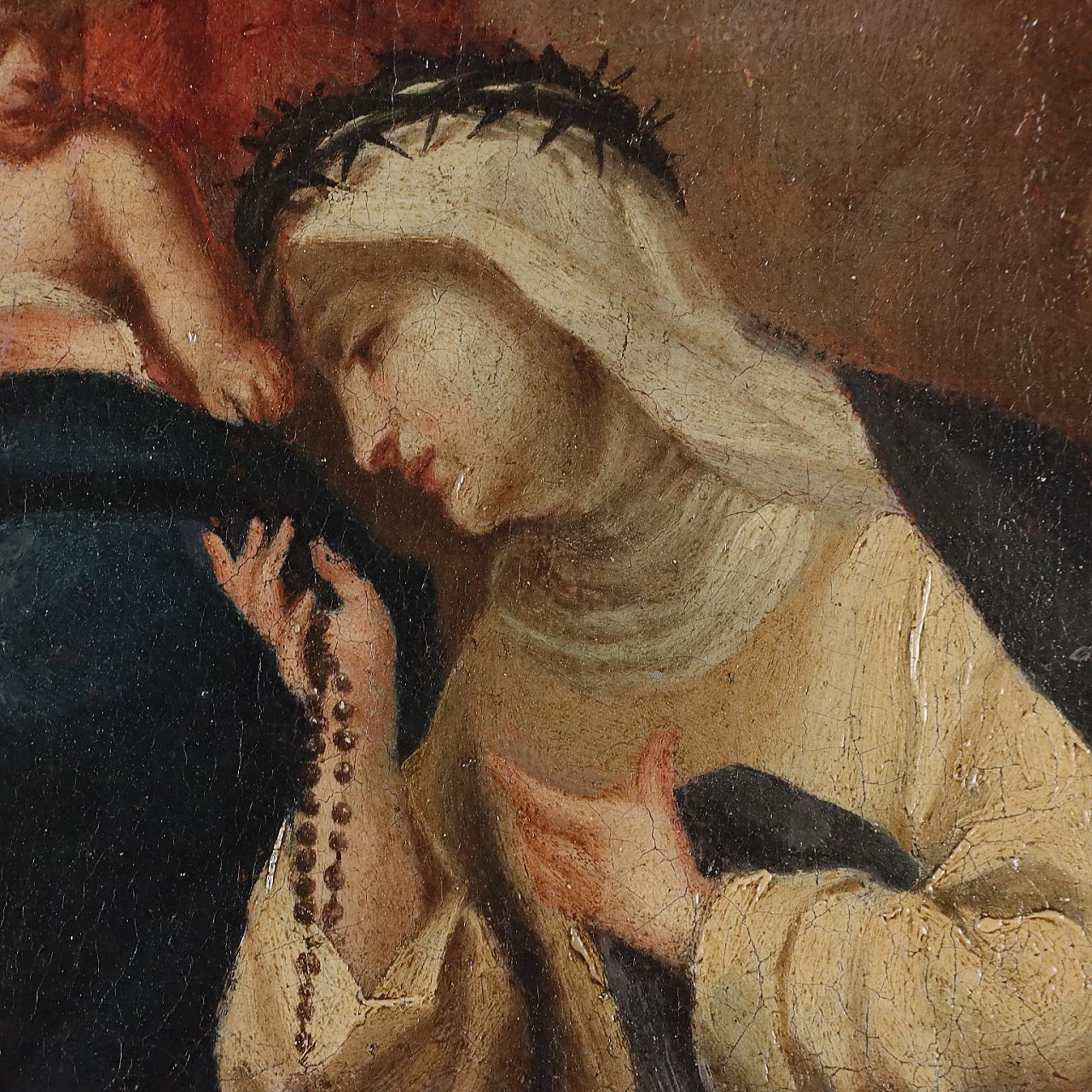 Madonna & Child with Saint Catherine, oil on canvas, 17th century 5