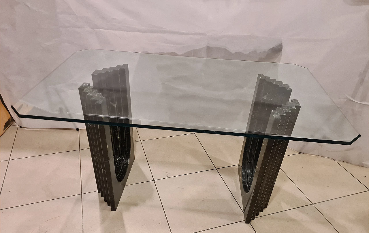 Tavolo in marmo e vetro di Carlo Scarpa per Cattelan, anni '70 4
