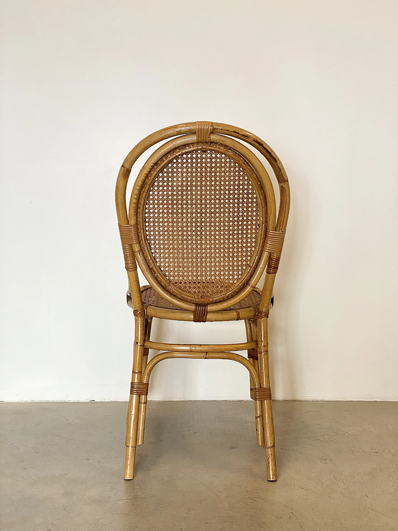 4 Chairs and game table in bamboo, 1970s 22