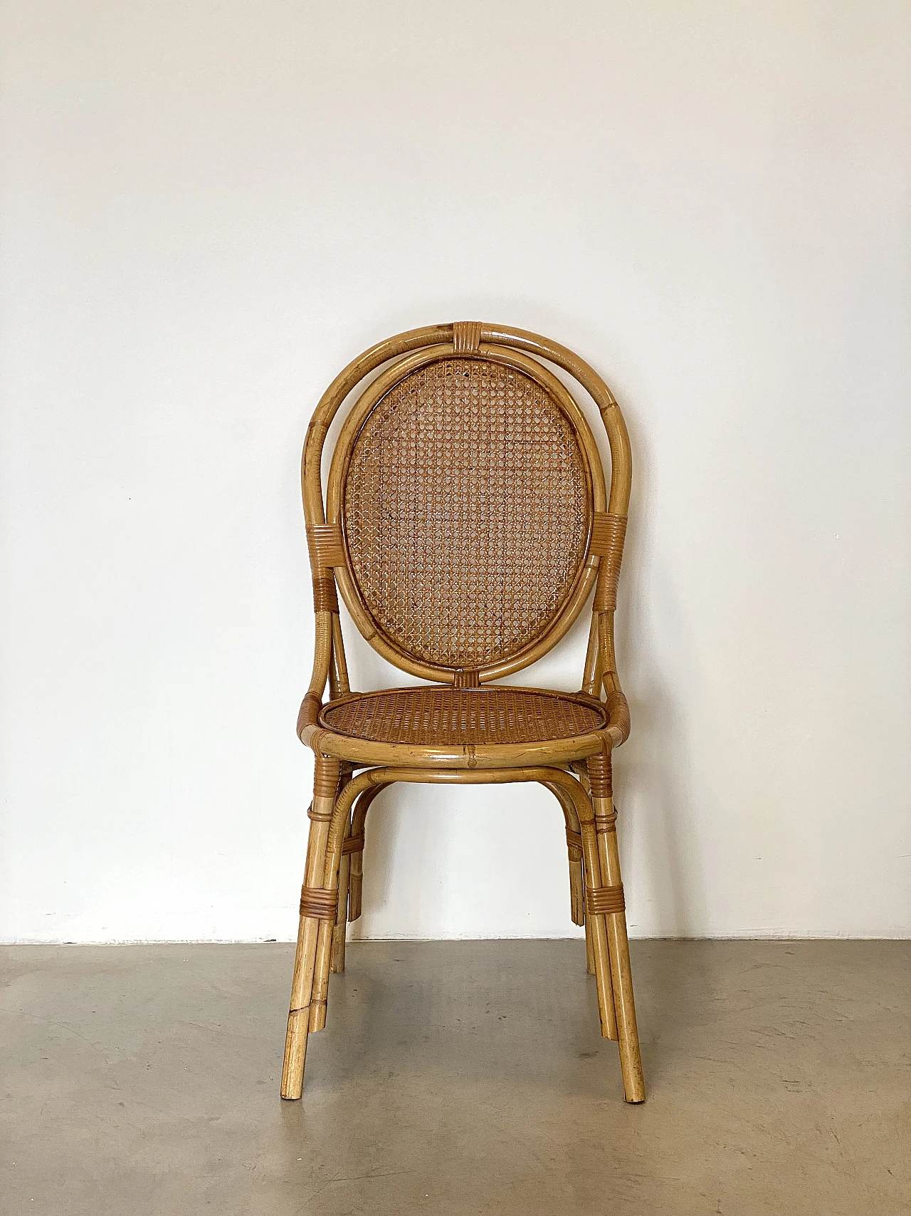 4 Chairs and game table in bamboo, 1970s 23