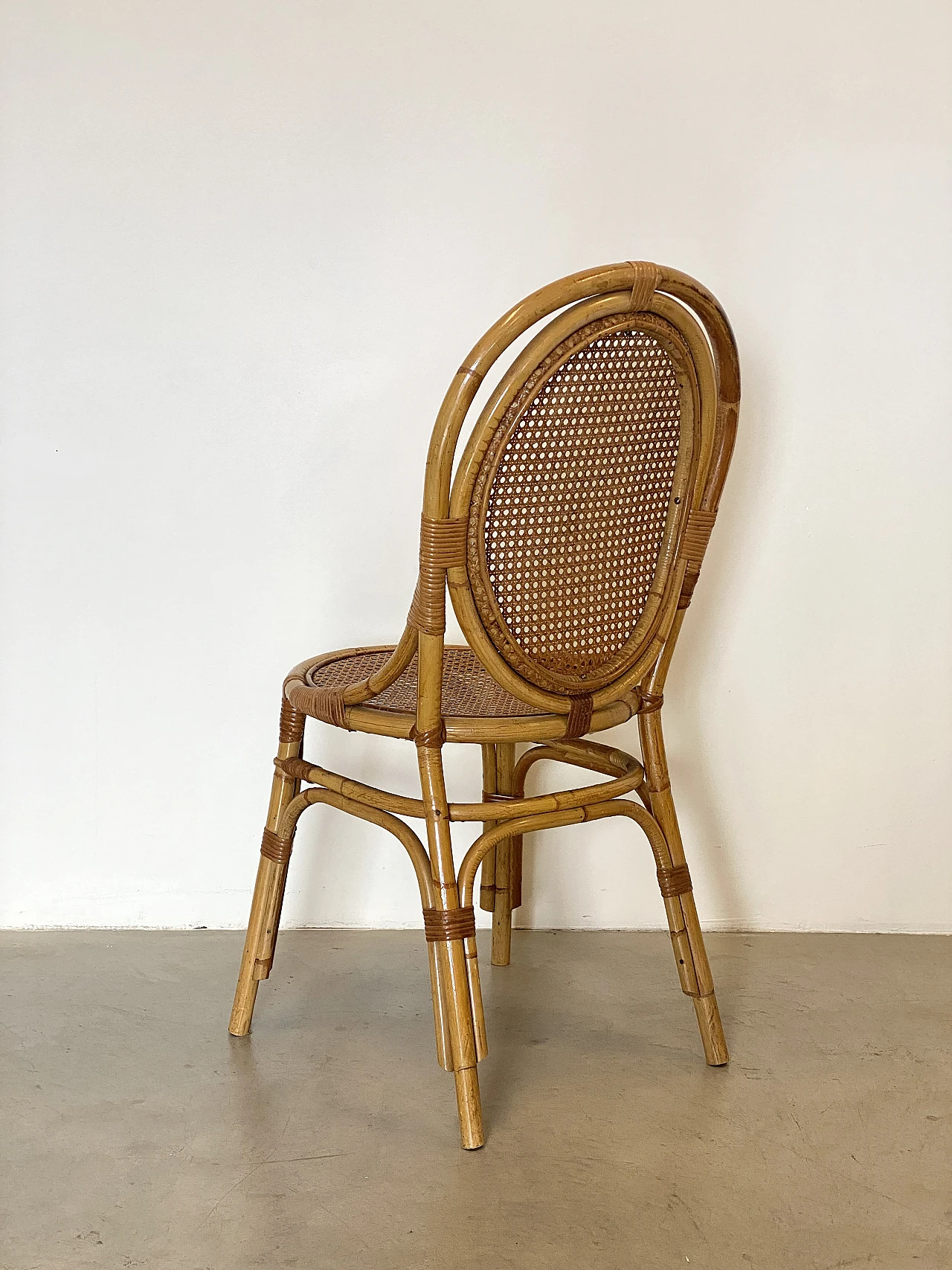 4 Chairs and game table in bamboo, 1970s 27