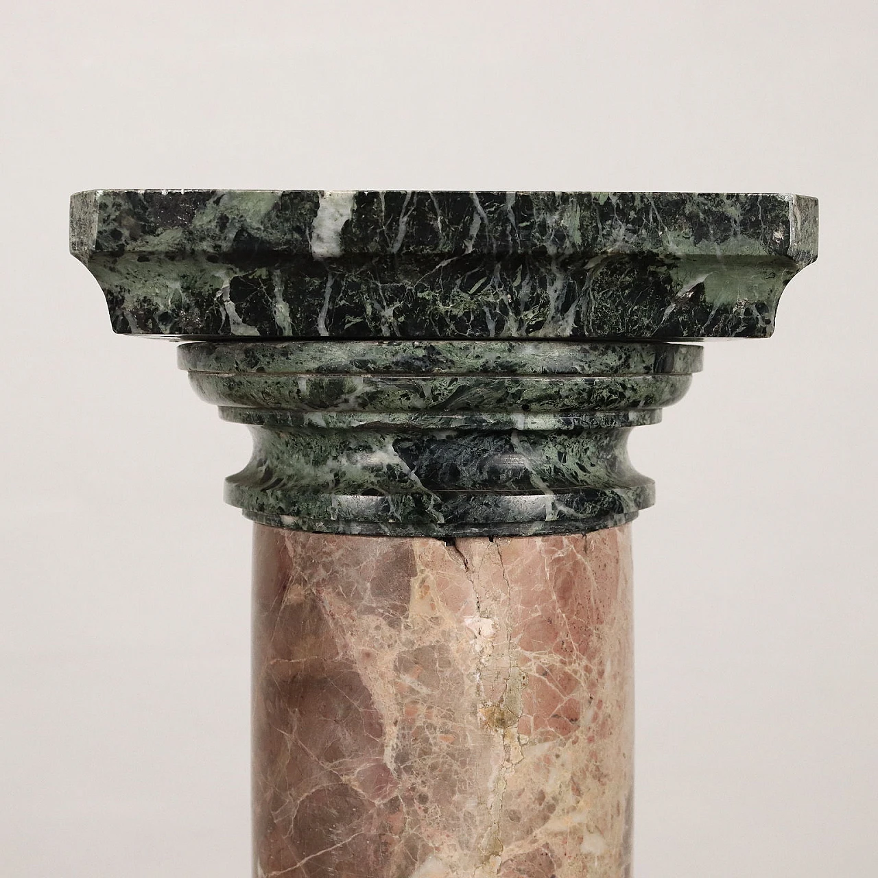 Macchia Vecchia marble & Green Alps marble bust holder column 4
