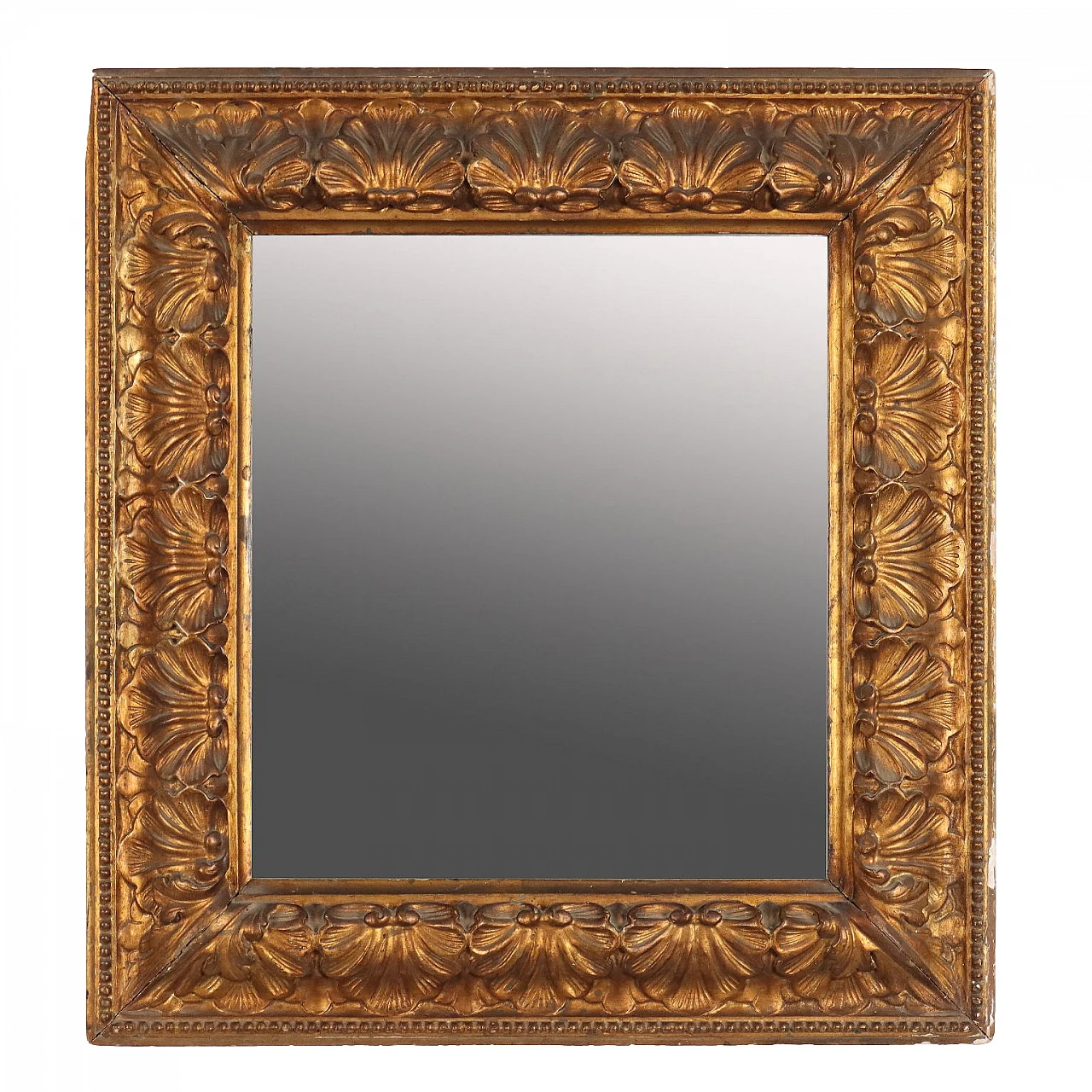 Mirror with gilded wood frame and floral motifs 1