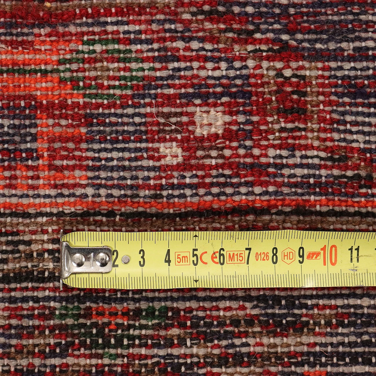 Tappeto Mosul rosso in cotone e lana 10