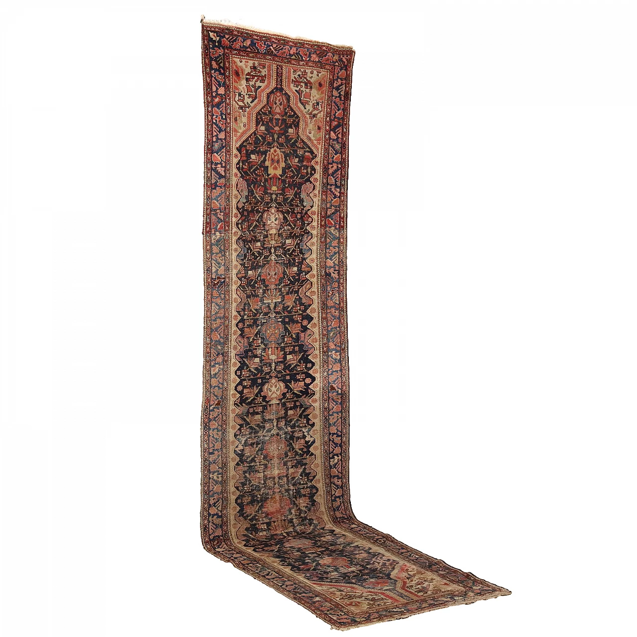 Malayer thin knot rug in cotton and wool 1