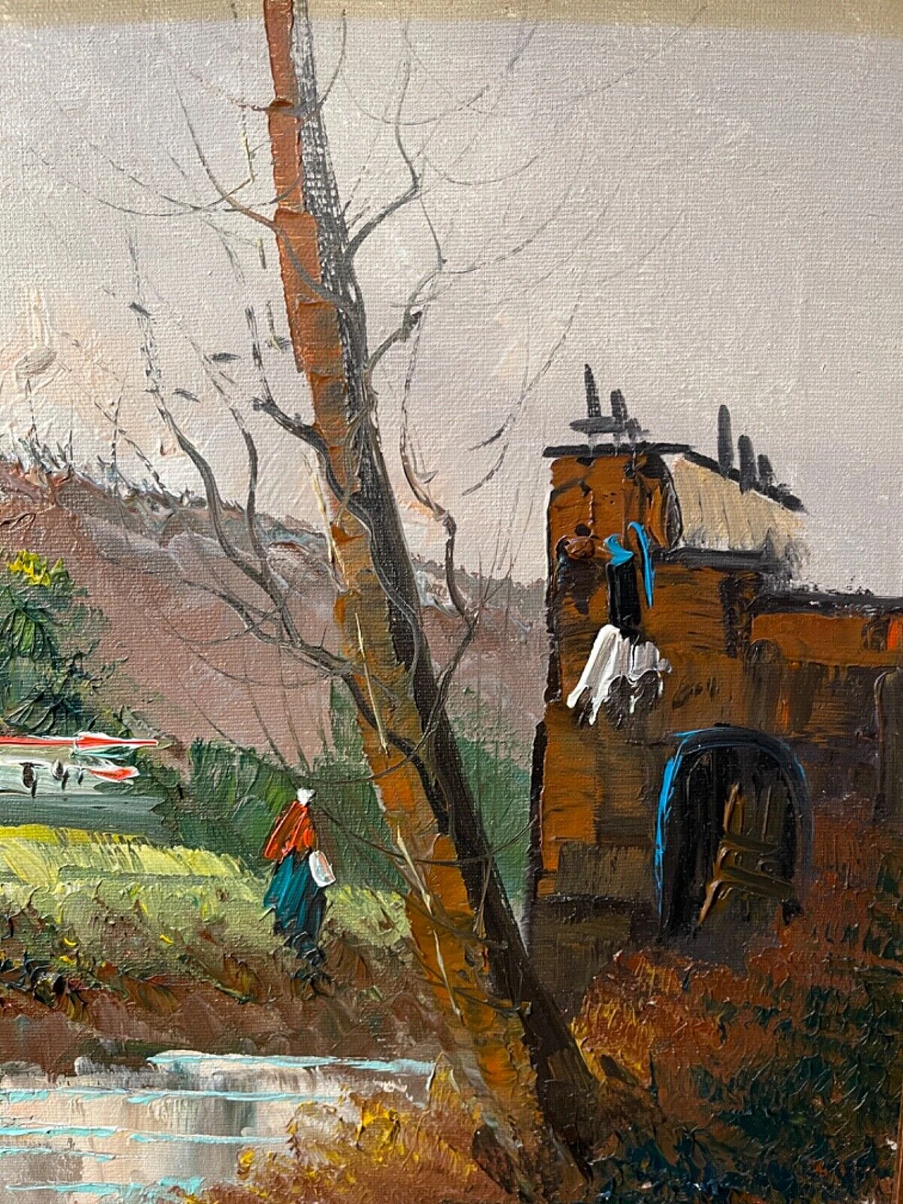 Aldo Pironti, rural landscape, oil painting on canvas 2