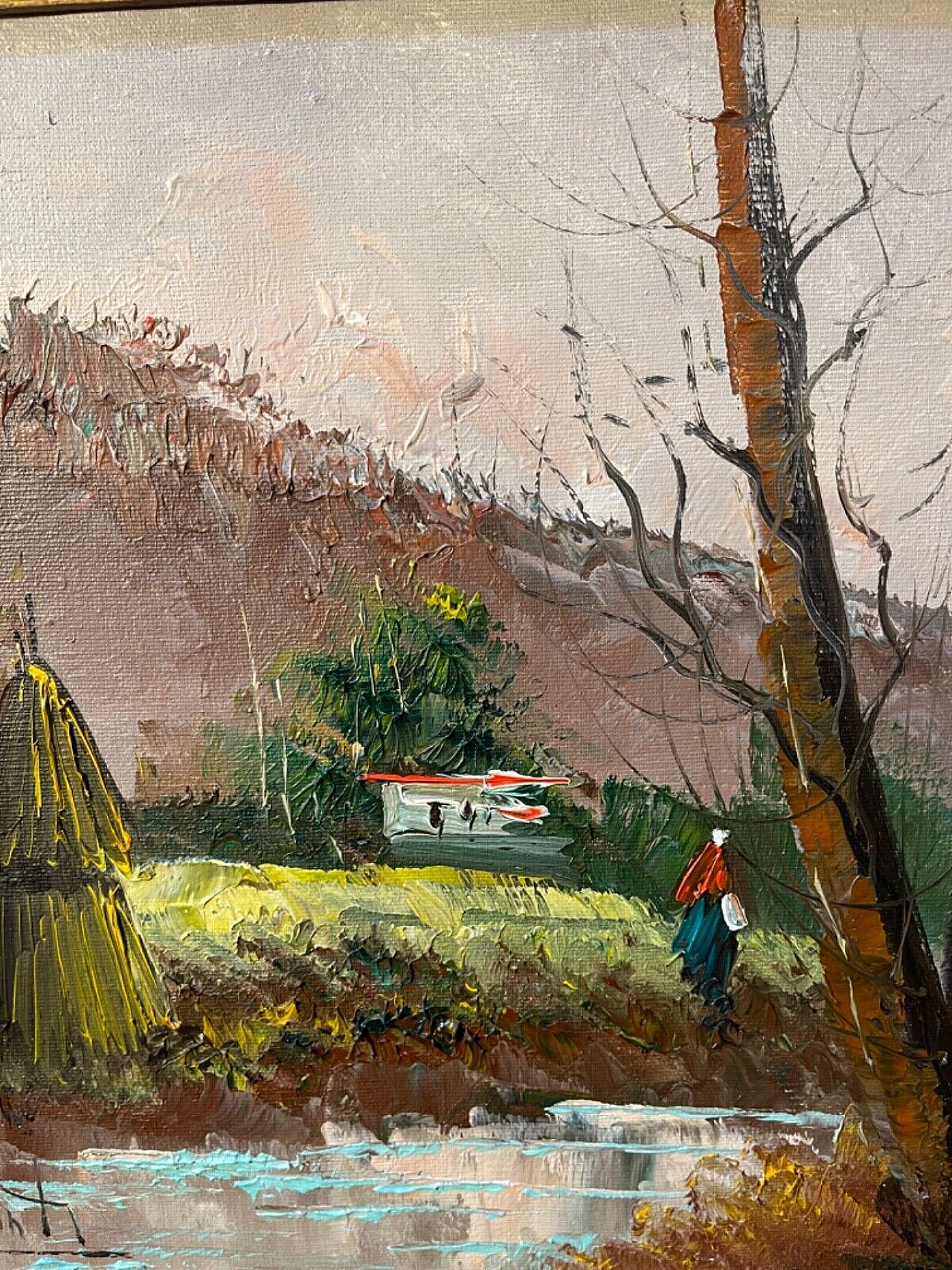 Aldo Pironti, rural landscape, oil painting on canvas 3