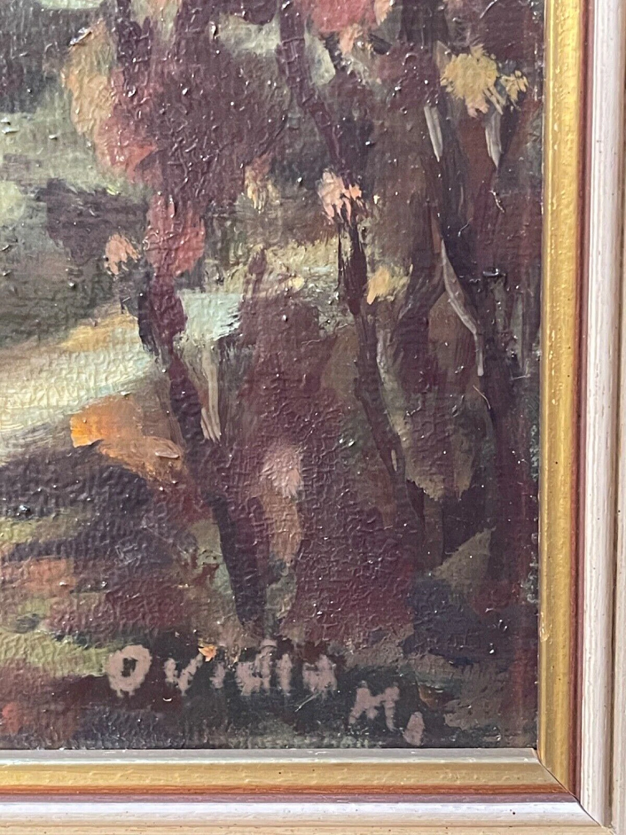 Ovidio Manetti, nocturnal rural landscape, oil painting on canvas 4