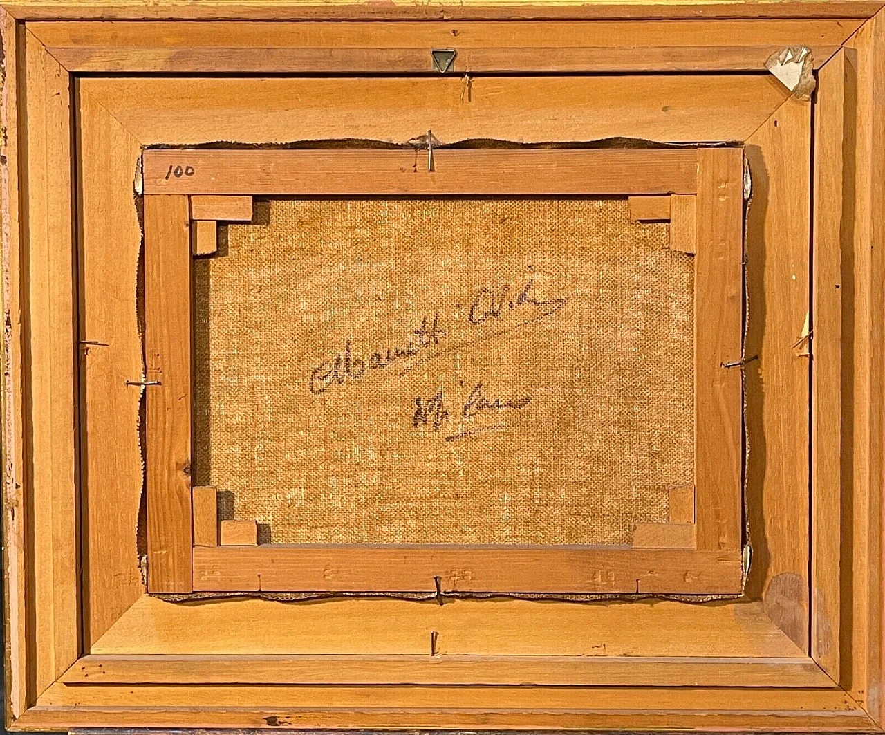 Ovidio Manetti, nocturnal rural landscape, oil painting on canvas 5