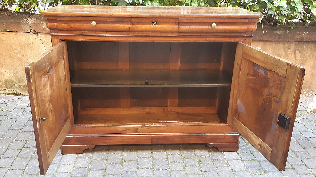 Credenza cappuccina Luigi Filippo francese in noce, '800 8