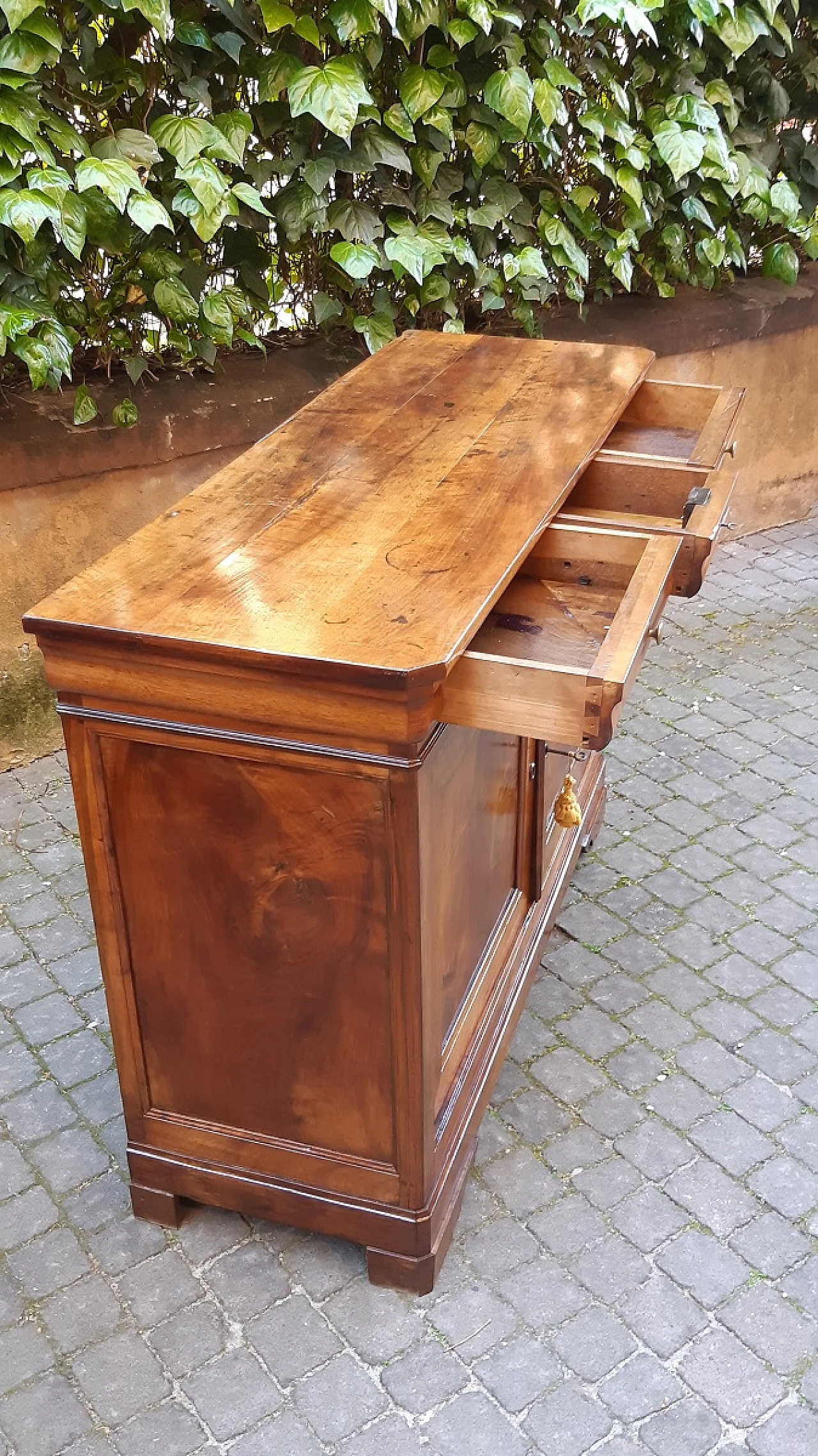 Credenza cappuccina Luigi Filippo francese in noce, '800 10