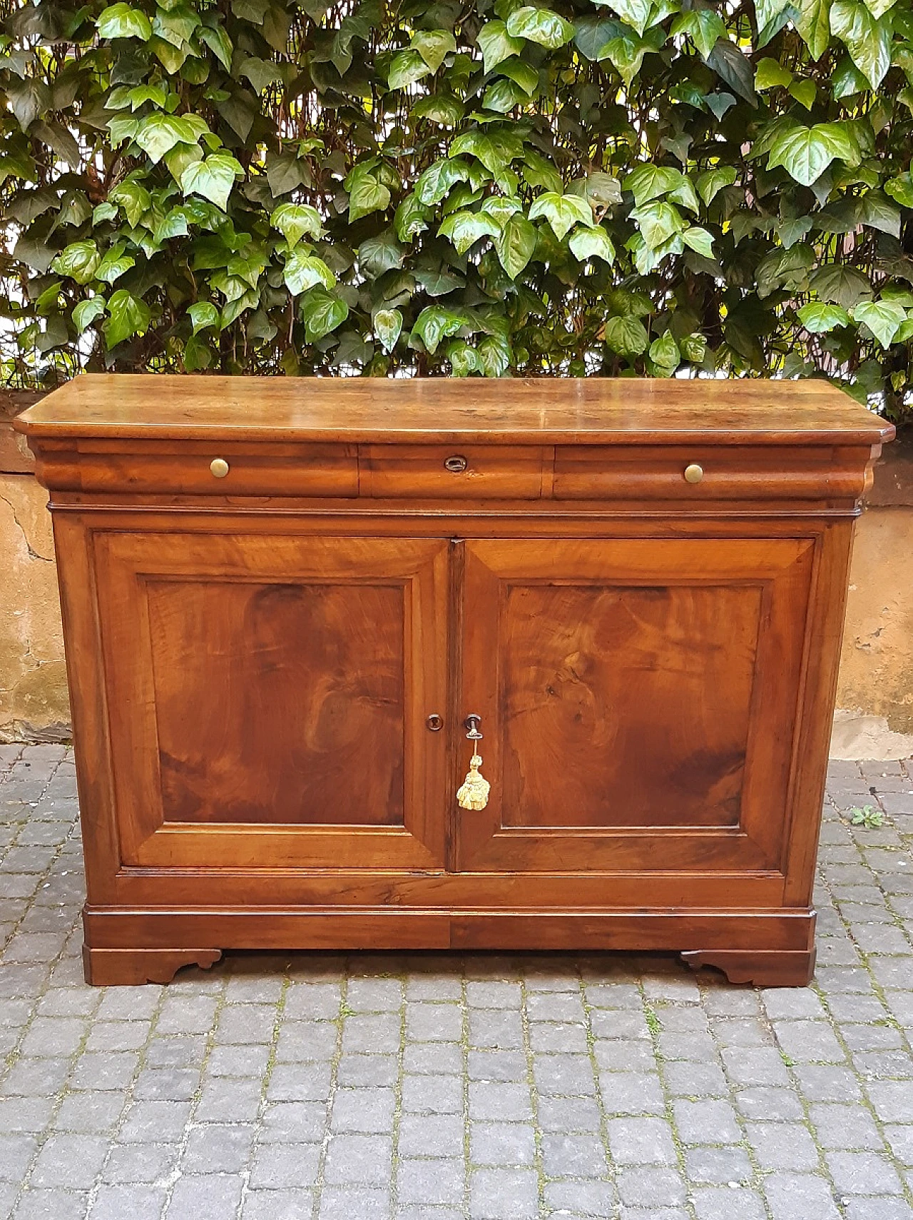 Credenza cappuccina Luigi Filippo francese in noce, '800 11