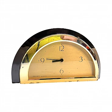 Hollywood Regency-style Seiko mantel clock, 1980s