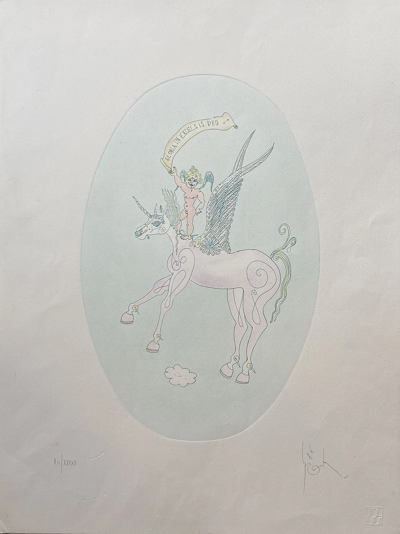 Luigi Ontani, Gloria in excelsis Deo, serigrafia, 1984 1