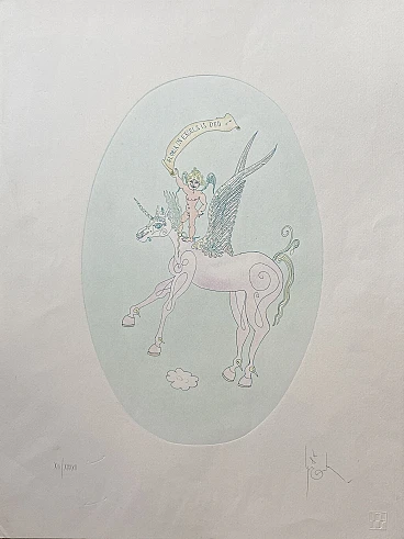 Luigi Ontani, Gloria in excelsis Deo, serigrafia, 1984