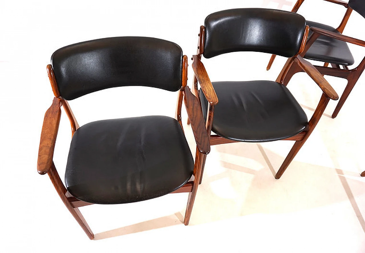 4 Rosewood OD 50 chairs by Erik Buck for OD Mobler, 1960s 5