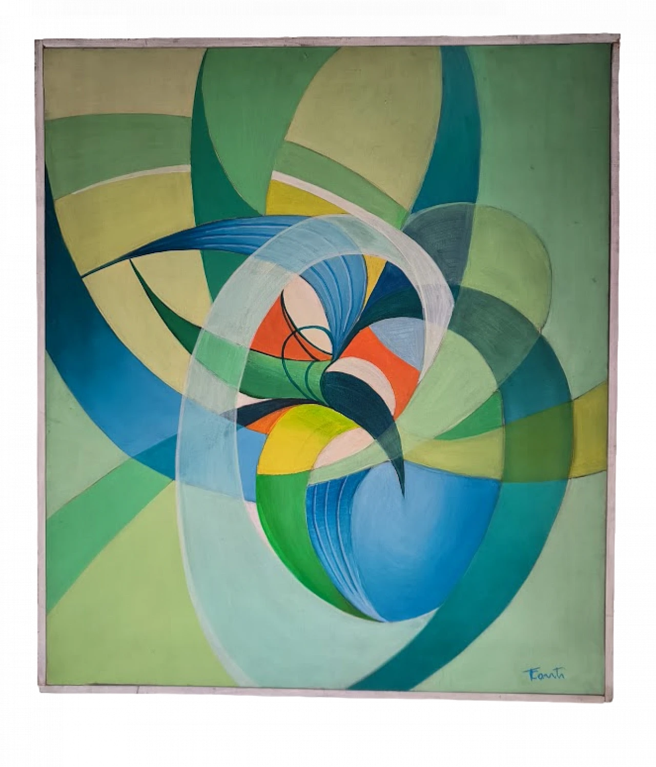 Tina Conti, composizione futurista, dipinto a olio su tela, anni '30 4