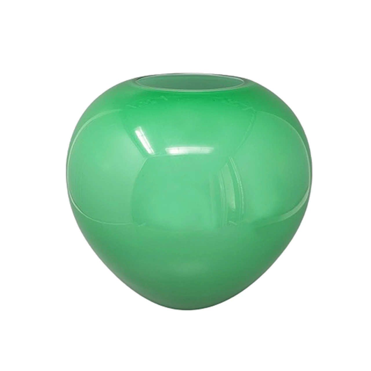 Green glass vase by Ind. Vetraria Valdarnese, 1960s 1