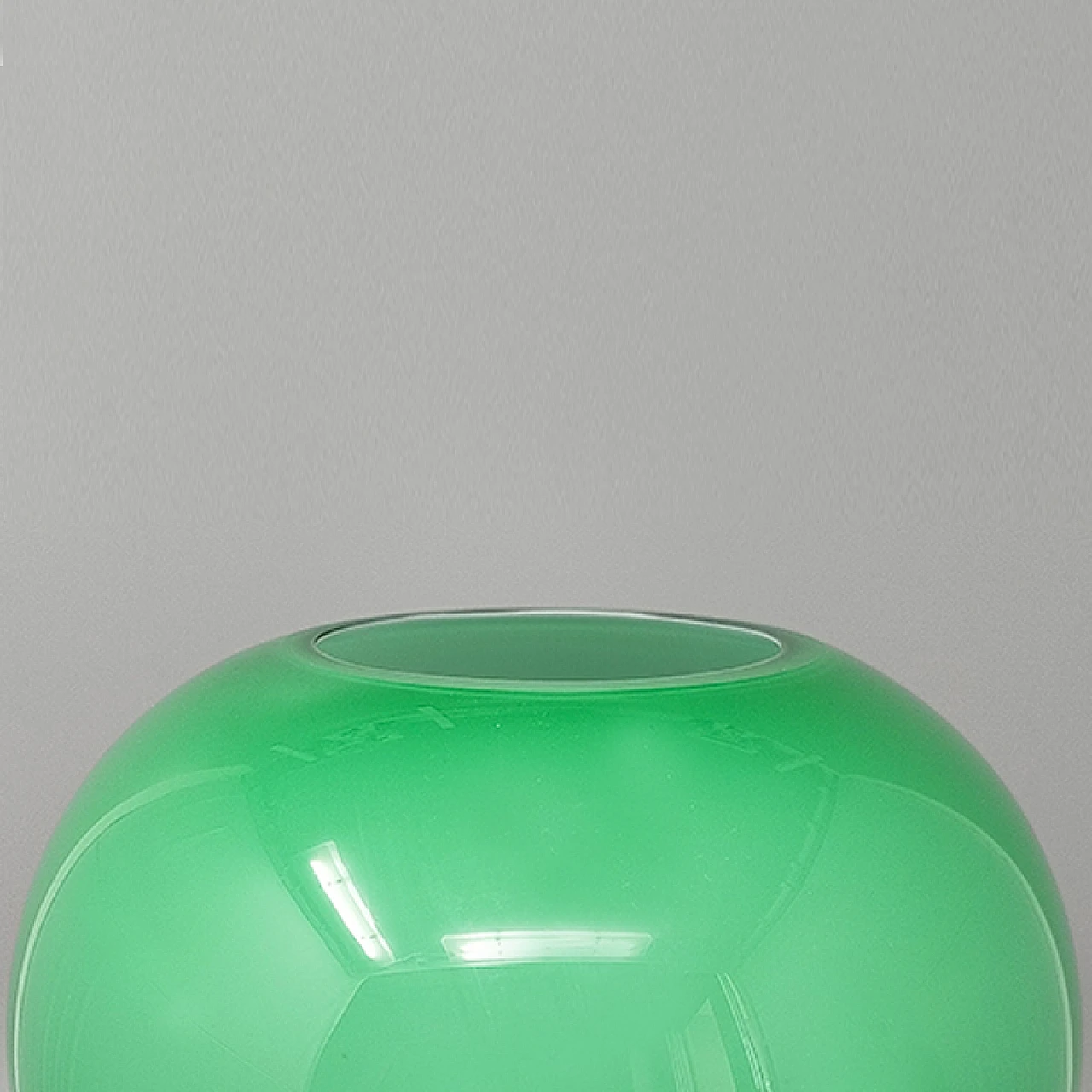 Vaso in vetro verde dell'Ind. Vetraria Valdarnese, anni '60 6