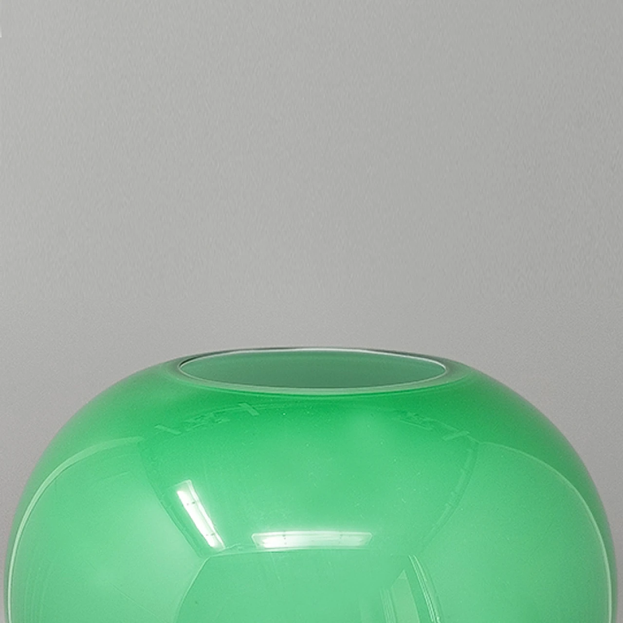 Green glass vase by Ind. Vetraria Valdarnese, 1960s 6