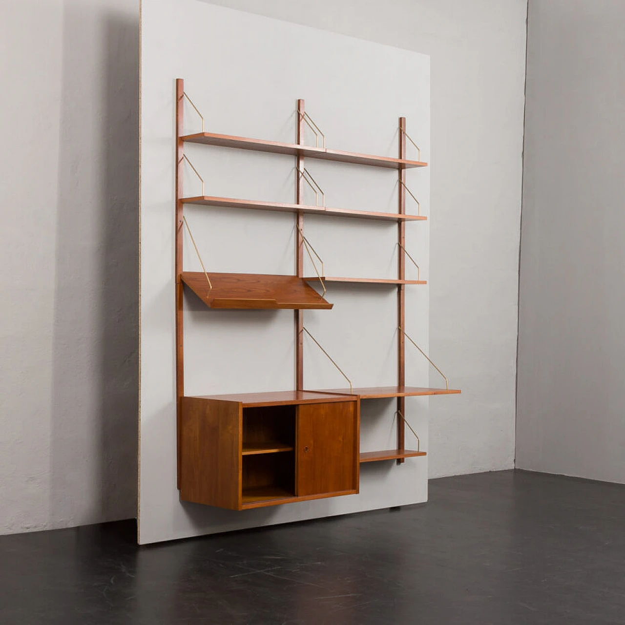 Modular wall-mounted bookcase by Preben Sorensen, 1960s 5