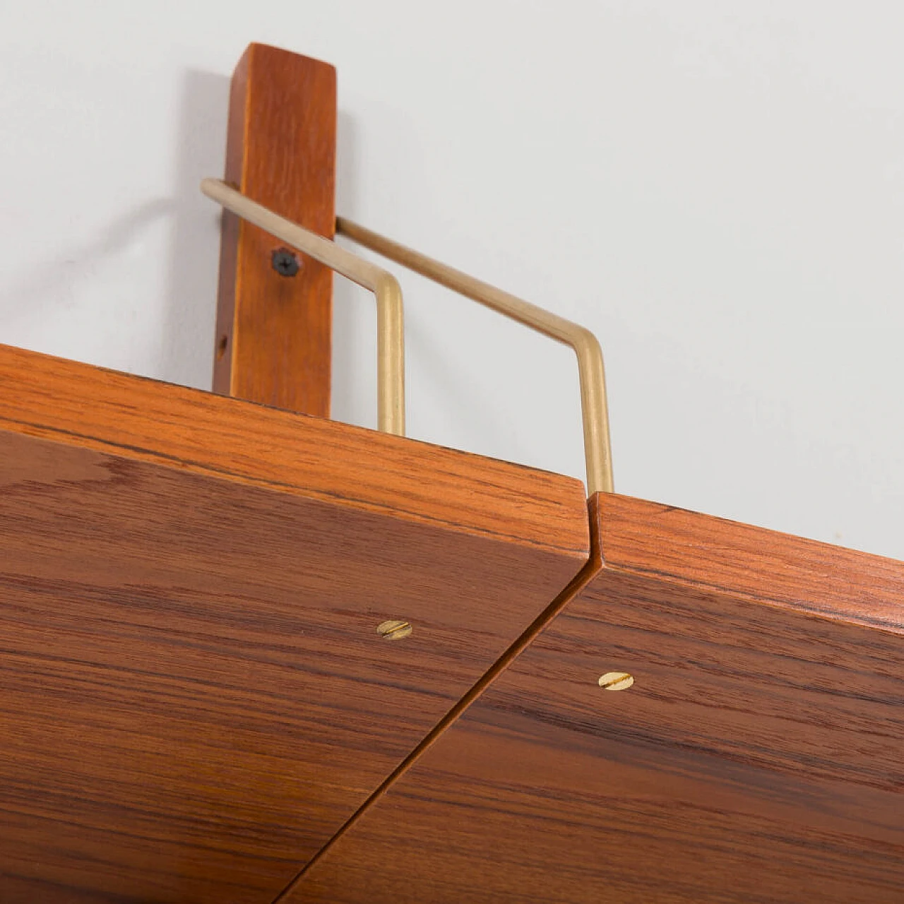 Modular wall-mounted bookcase by Preben Sorensen, 1960s 15