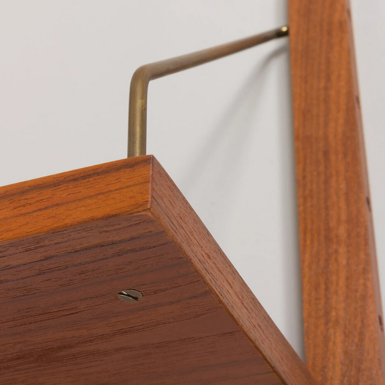 Libreria danese in teak con scomparto per dischi in vinile, anni '60 11