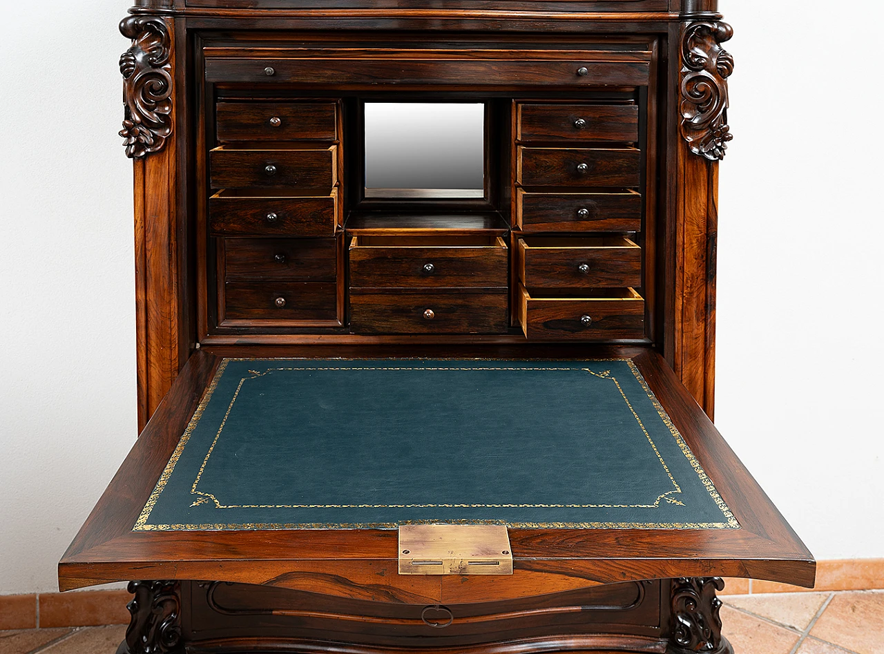 Louis Philippe secretaire in exotic wood and maple, 19th century 2