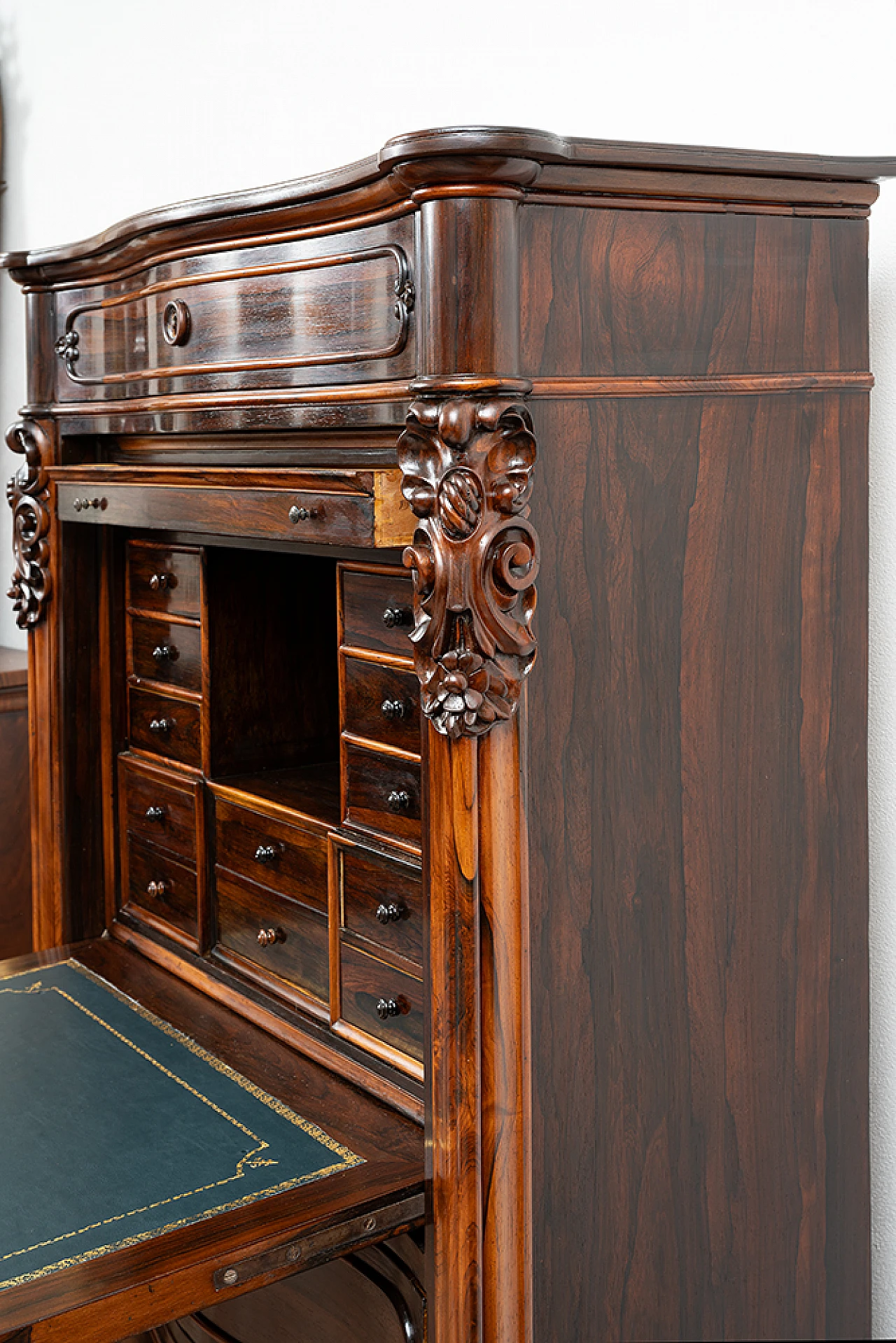 Louis Philippe secretaire in exotic wood and maple, 19th century 4