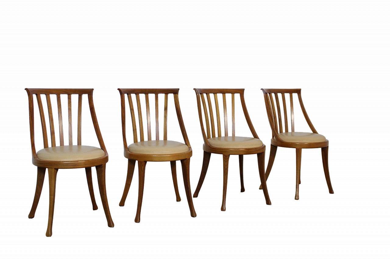 4 Boulevard chairs by Tito Agnoli for Poltrona Frau, 1990s 5