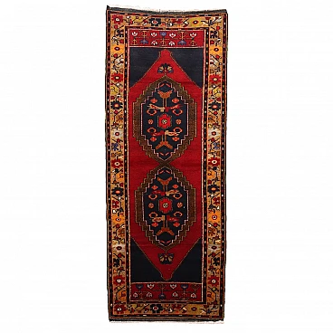 Ismirne red cotton and wool rug