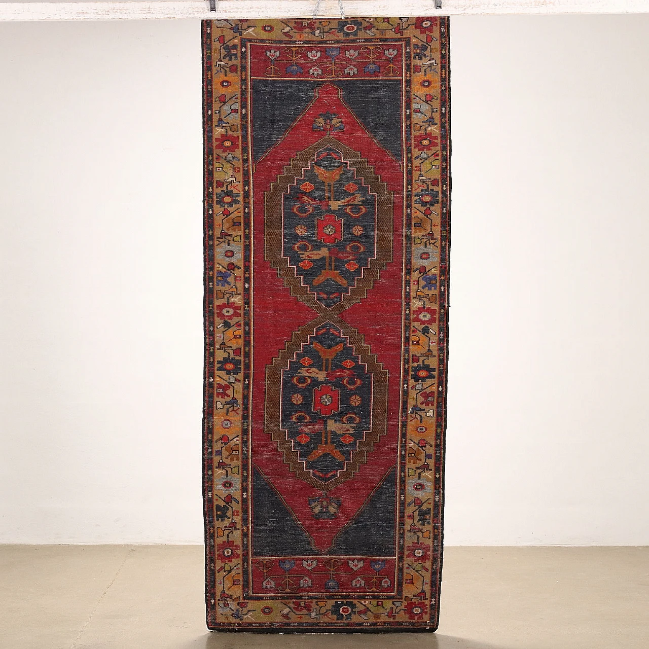 Ismirne red cotton and wool rug 7