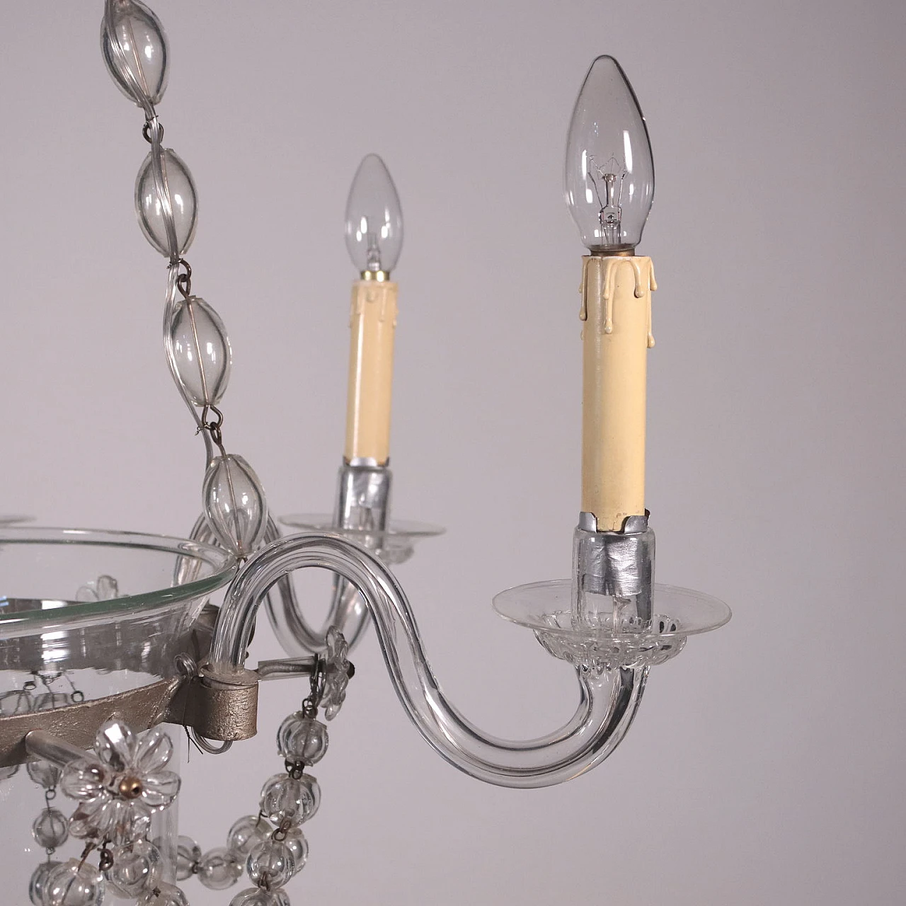 Lampadario spagnolo in vetro, '800 5