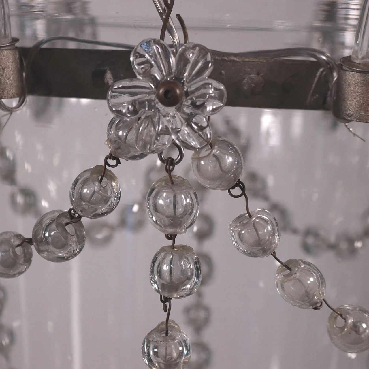 Lampadario spagnolo in vetro, '800 7