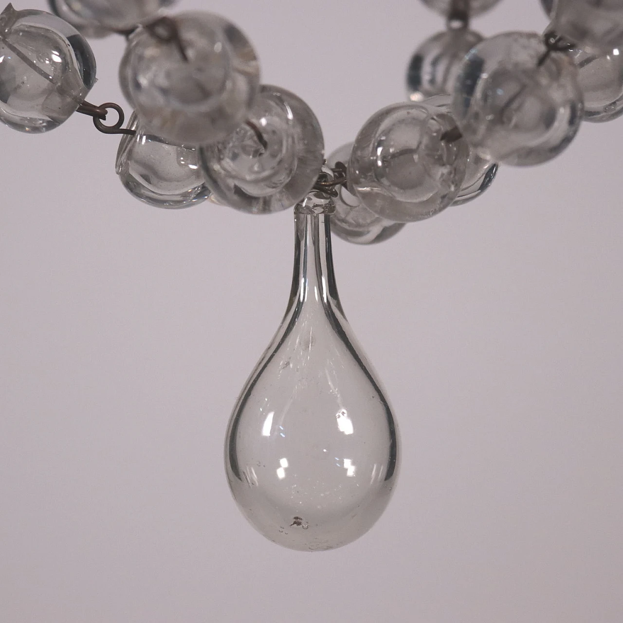 Lampadario spagnolo in vetro, '800 10