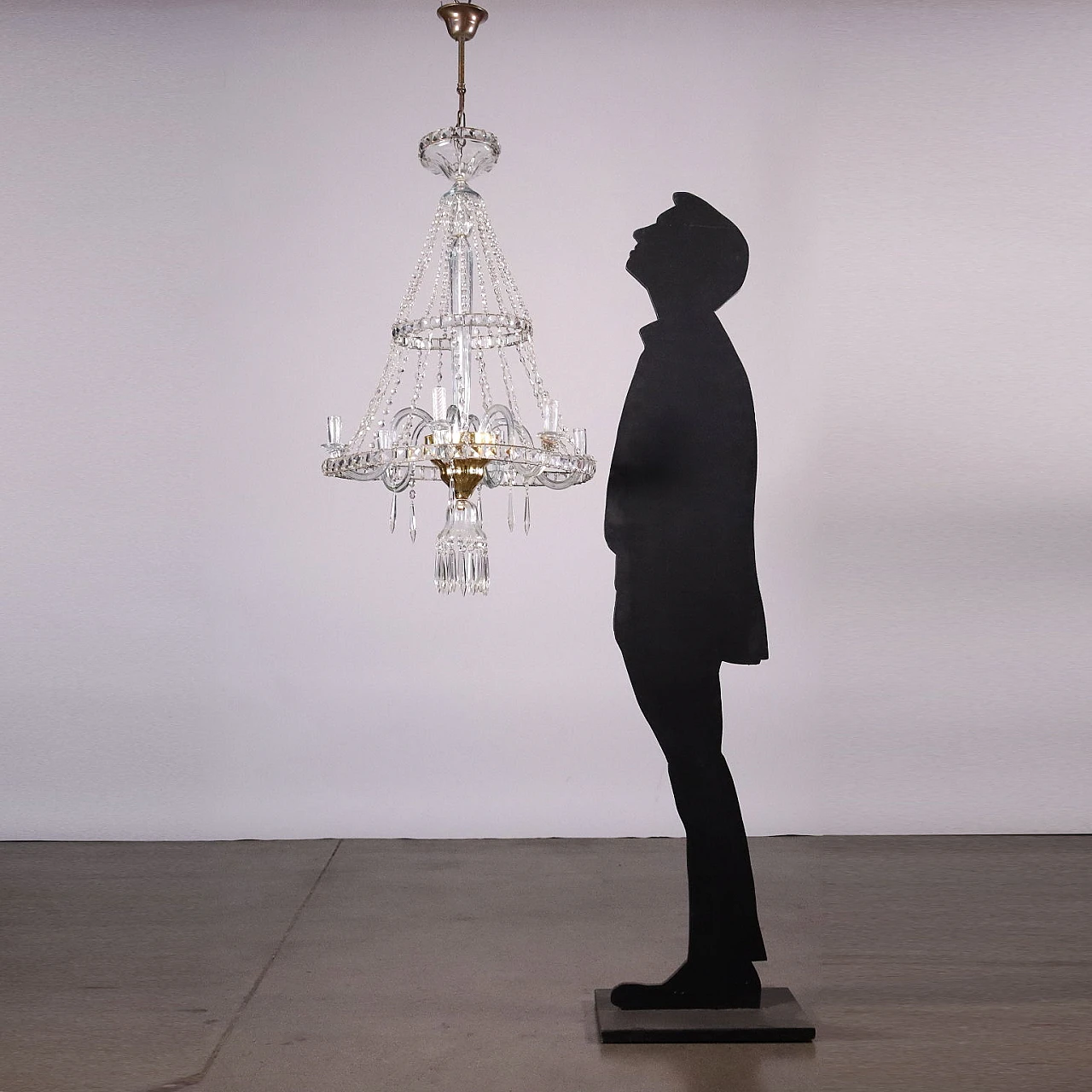 Regency style 6-light bell chandelier from the 19th century 2