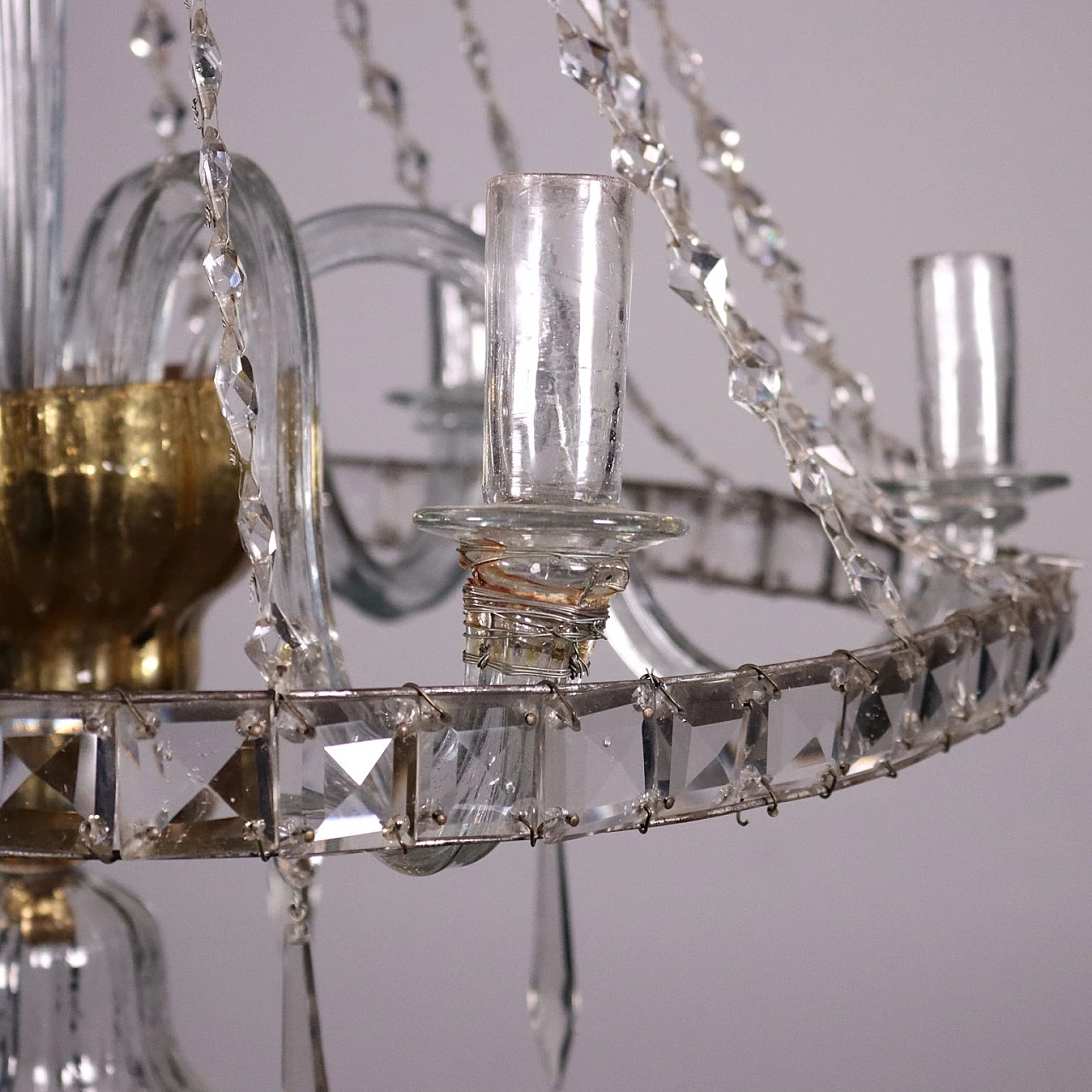 Regency style 6-light bell chandelier from the 19th century 3