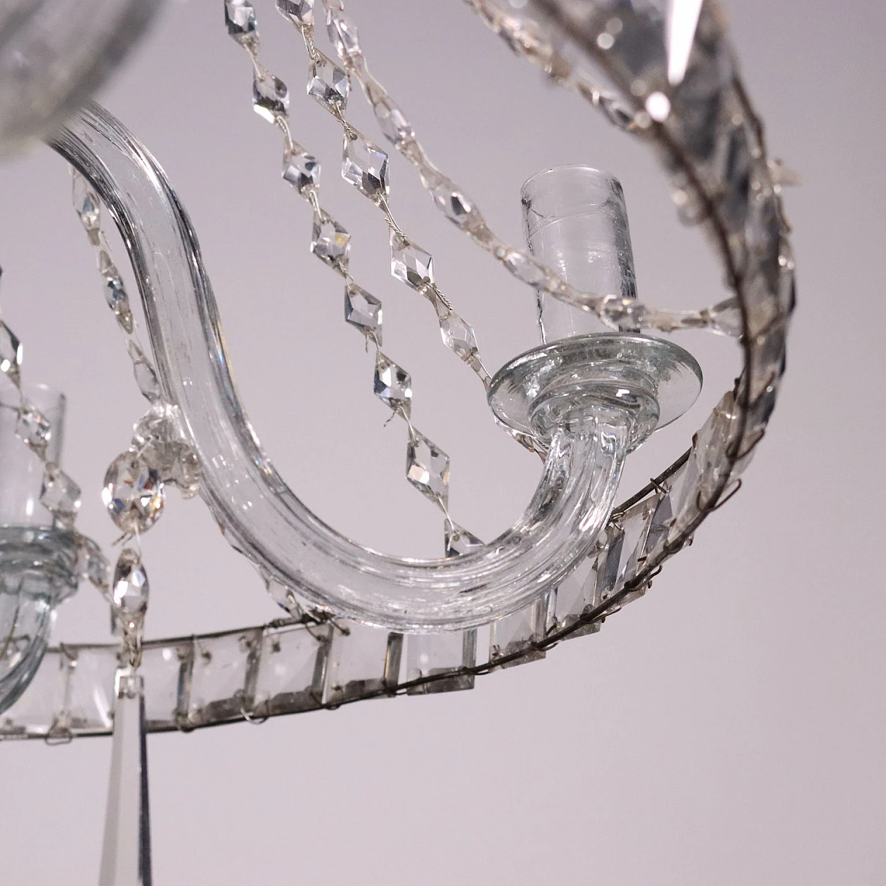 Regency style 6-light bell chandelier from the 19th century 4