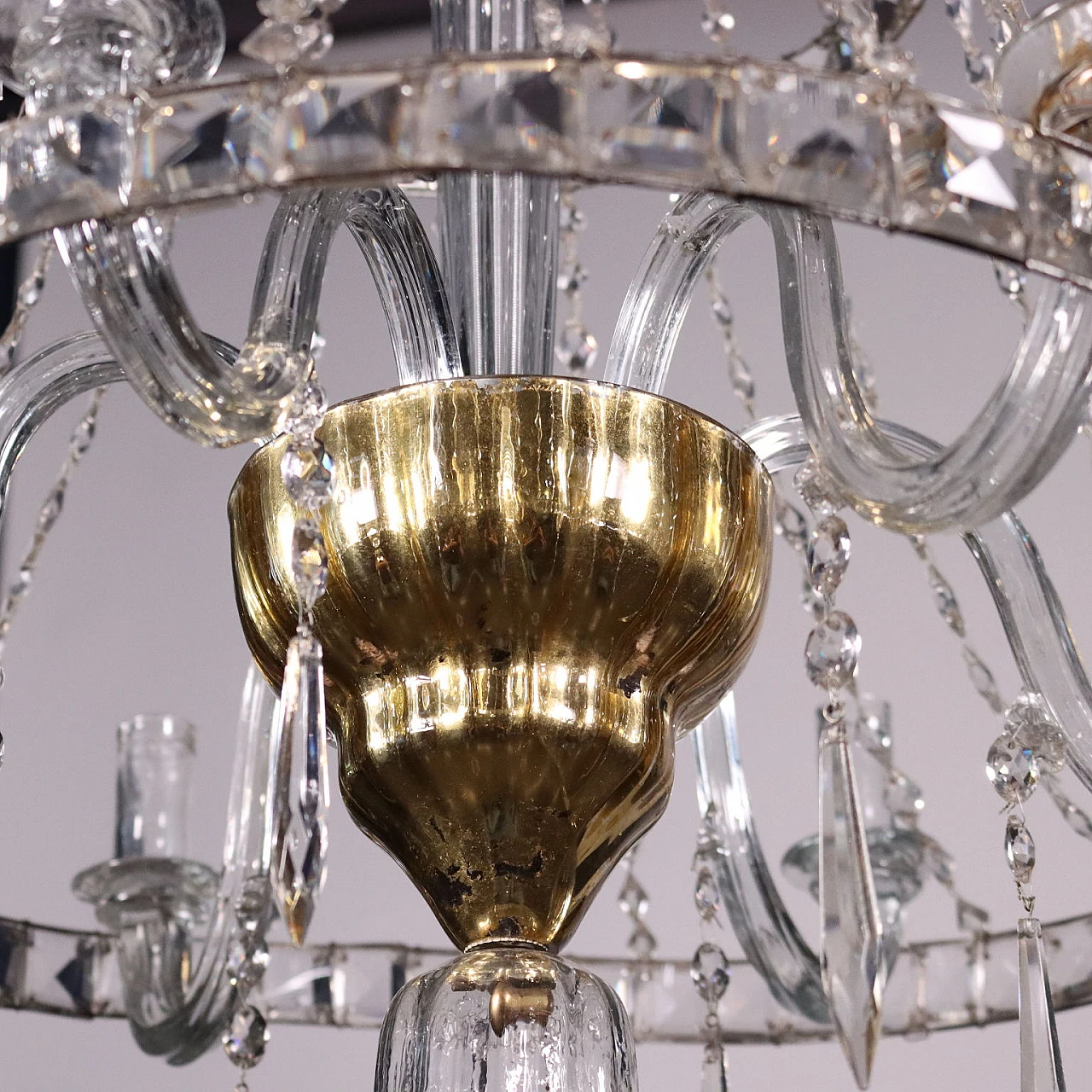 Regency style 6-light bell chandelier from the 19th century 6